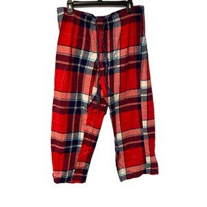 size Large red and blue plaid cotton pajama pants